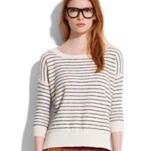 Madewell Wallace lakeside pink stripe sweater size xs